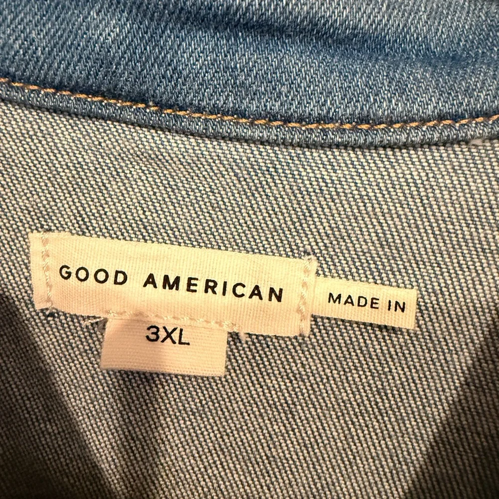 Good American Light Blue Denim Short Sleeve Utility Jumpsuit - Picture 4 of 6